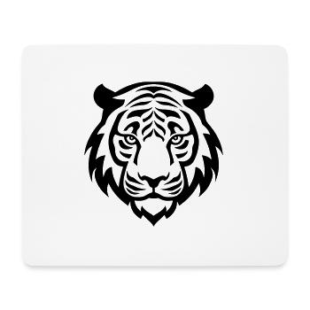 Tiger head - Mouse Pad (horizontal) - white - Front