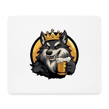 Wolf Beer Comic - Mouse Pad (horizontal) - white - Front
