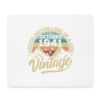 October 1941 Birthday 1941 Born October 1941 - Mouse Pad (horizontal) - white - Front