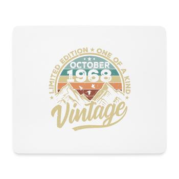 Oktober 1968 Geburtstag 1968 Geboren Oktober 1968 - Mousepad (Querformat) - Weiß - Vorne