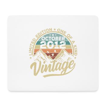October 2012 Birthday 2012 Born October 2012 - Mouse Pad (horizontal) - white - Front