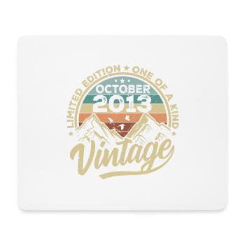 October 2013 Birthday 2013 Born October 2013 - Mouse Pad (horizontal) - white - Front