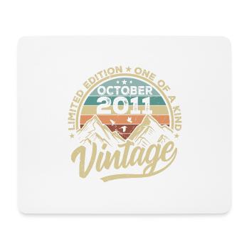 Oktober 2011 Geburtstag 2011 Geboren Oktober 2011 - Mousepad (Querformat) - Weiß - Vorne