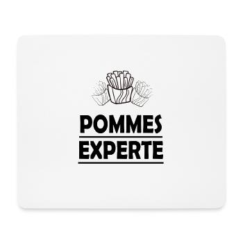 Pommes Experte - Mousepad (Querformat) - Weiß - Vorne
