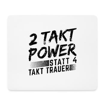 Motorrad Biker Treffen 2 Takt Power Motorradfahrer - Mousepad (Querformat) - Weiß - Vorne