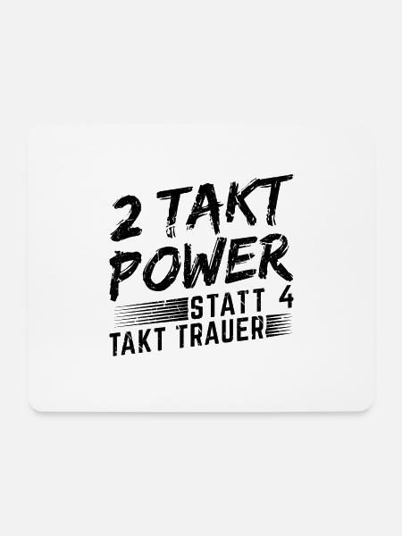 Motorrad Biker Treffen 2 Takt Power Motorradfahrer - Mousepad (Querformat) - Weiß