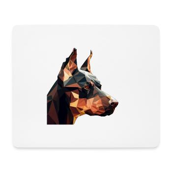DOBERMAN - Tapis de souris (format paysage) - blanc - Devant