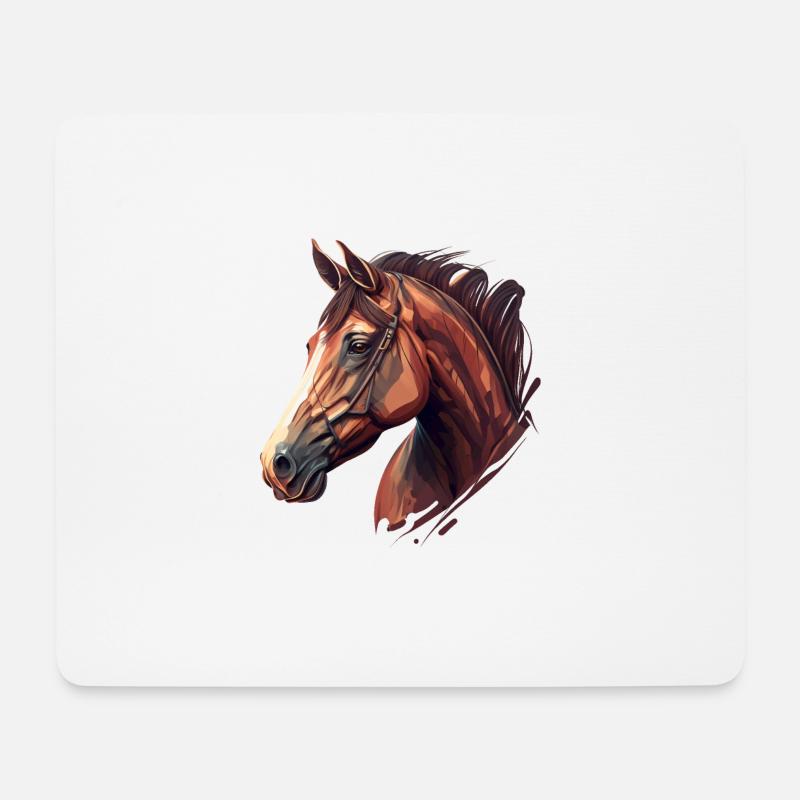 HORSE - Mouse Pad (horizontal) - white