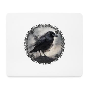 Dunkler Rabe 2 - Mousepad (Querformat) - Weiß - Vorne
