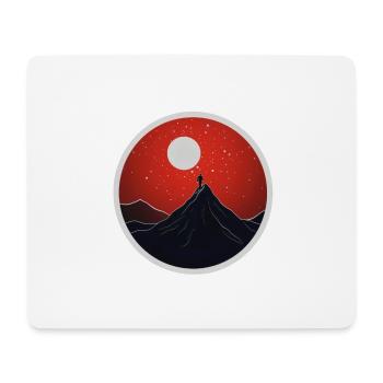 Mountain hiker minimalist design - Mouse Pad (horizontal) - white - Front