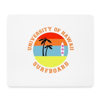 Surfboard University of Hawaii Retro - Tapis de souris (format paysage) - blanc - Devant