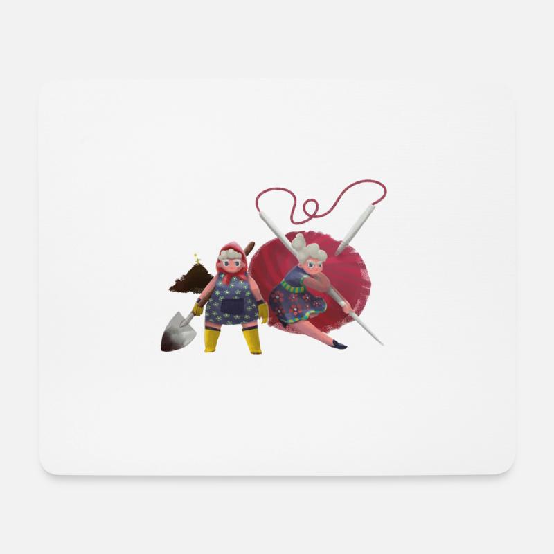 Abenteuer Omas - Mousepad (Querformat) - Weiß