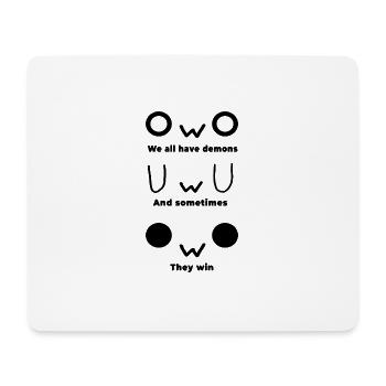 OWO - Mousepad (Querformat) - Weiß - Vorne