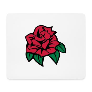 rose - Tapis de souris (format paysage) - blanc - Devant