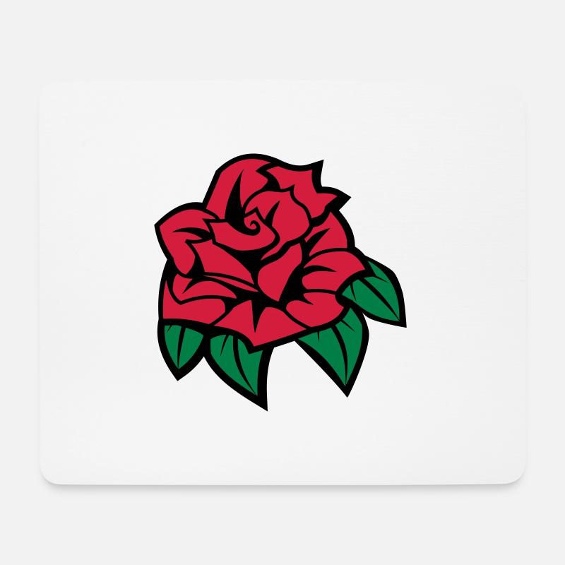 rose - Mousepad (Querformat) - Weiß