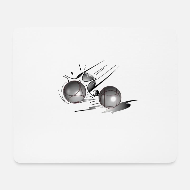 Boule petanque schuss Treffer - Mousepad (Querformat) - Weiß
