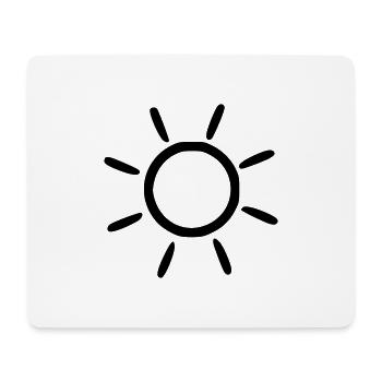Sun Drawing Nature Sketch black - Mouse Pad (horizontal) - white - Front