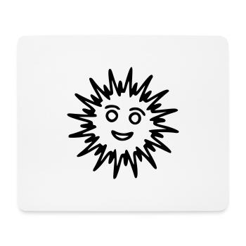 Sonne Zeichnung Natur Skizze schwarz - Mousepad (Querformat) - Weiß - Vorne