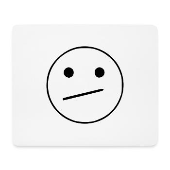 Emoji esquisse noir neutre - Tapis de souris (format paysage) - blanc - Devant