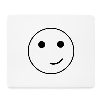 Emoji sketch happy black - Tapis de souris (format paysage) - blanc - Devant