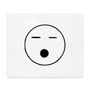 Le croquis emoji surprend le noir - Tapis de souris (format paysage) - blanc - Devant