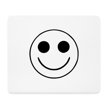 Emoji sketch happy black - Tapis de souris (format paysage) - blanc - Devant