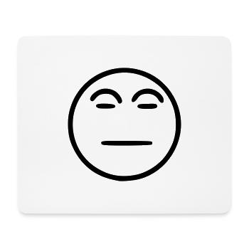Emoji esquisse noir neutre - Tapis de souris (format paysage) - blanc - Devant