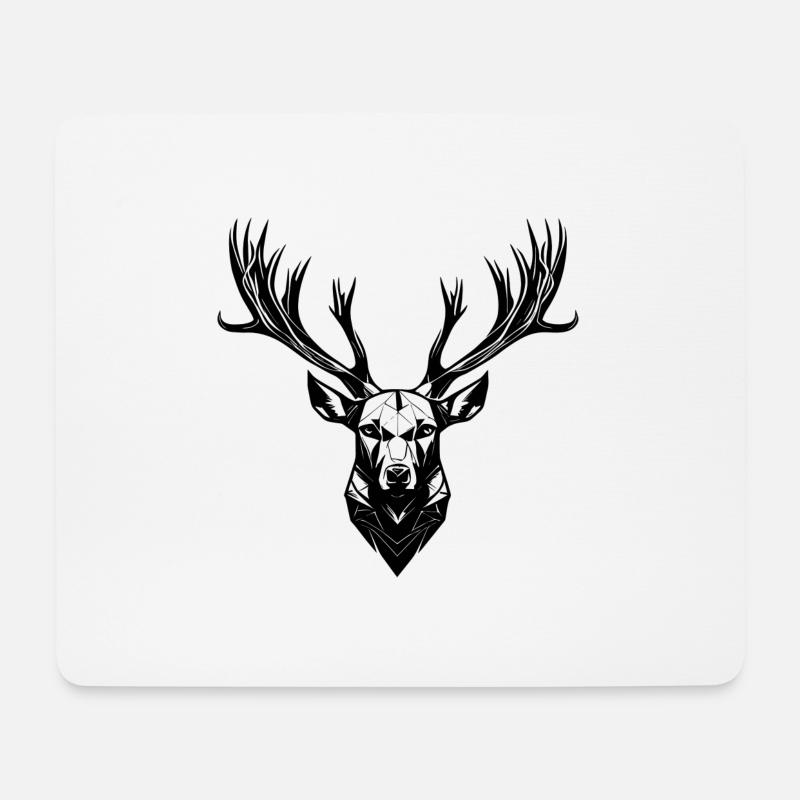 Deer antlers - Mouse Pad (horizontal) - white
