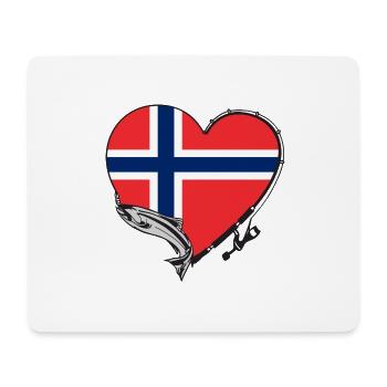 Angler's heart - Mouse Pad (horizontal) - white - Front