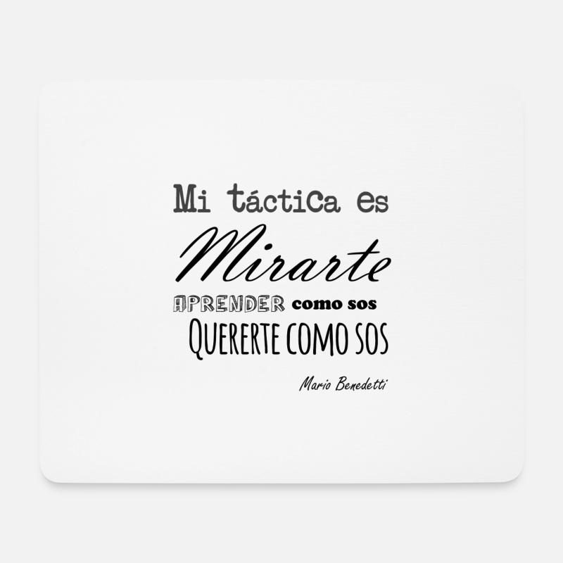 Mario Benedetti - weißer Hintergrund - Mousepad (Querformat) - Weiß