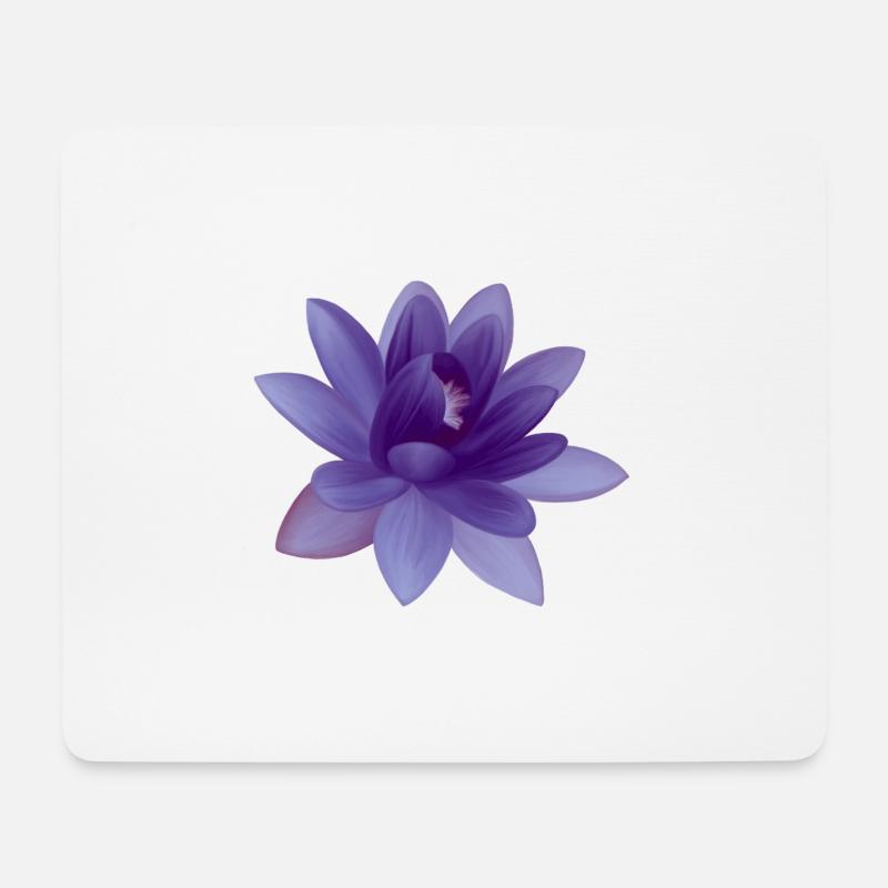 Illustration de fleur - Tapis de souris (format paysage) - blanc