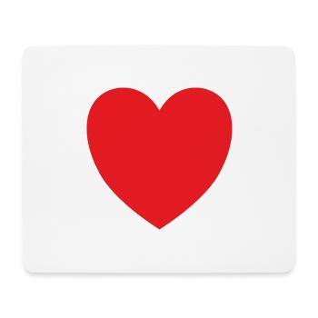 Herz - Mousepad (Querformat) - Weiß - Vorne