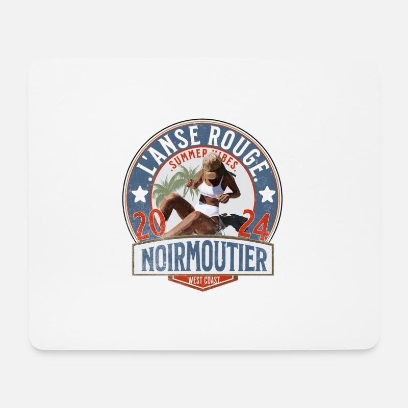 L Anse rouge Noirmoutier - Mousepad (Querformat) - Weiß