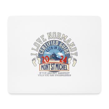 I love Normandy and Mt St Michel - Tapis de souris (format paysage) - blanc - Devant