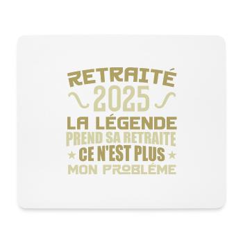 Humor Gift im Ruhestand 2025, im Ruhestand im Jahr 2025 - Mousepad (Querformat) - Weiß - Vorne