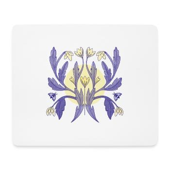 Floral Ornament Sunshine - Mouse Pad (horizontal) - white - Front