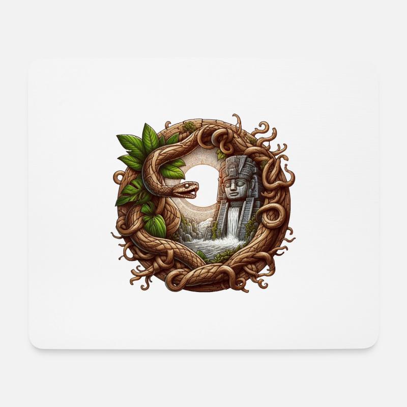 Soleil Maya - Tapis de souris (format paysage) - blanc