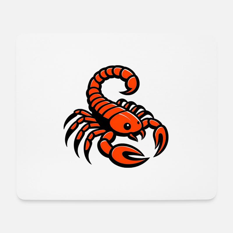 Feuriger Skorpion - Mousepad (Querformat) - Weiß