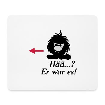 kleines Monster Smuffel hää er war es - Mousepad (Querformat) - Weiß - Vorne