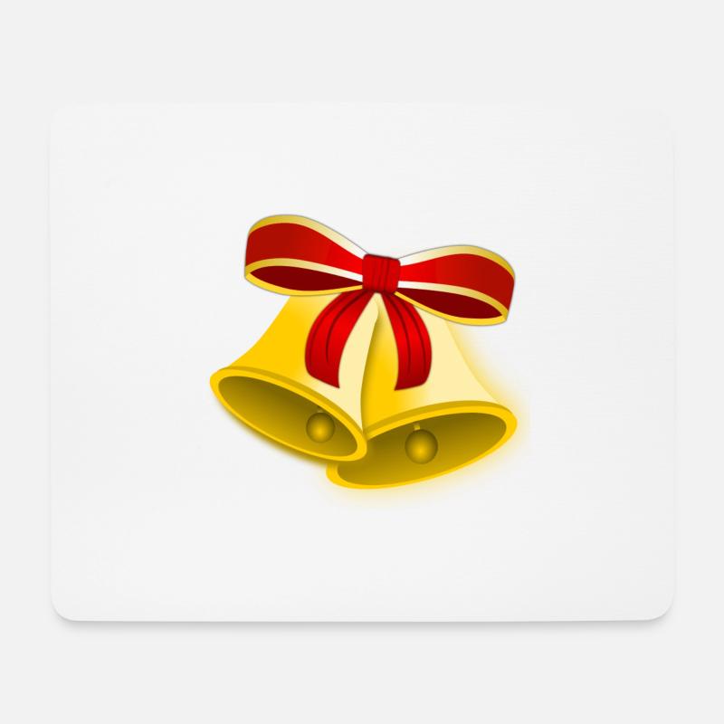 Weihnachten Glocken - Mousepad (Querformat) - Weiß