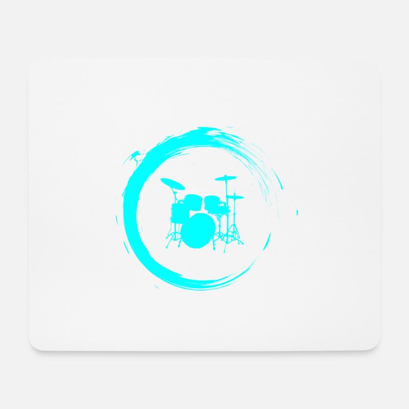 Schlagzeug - Mousepad (Querformat) - Weiß