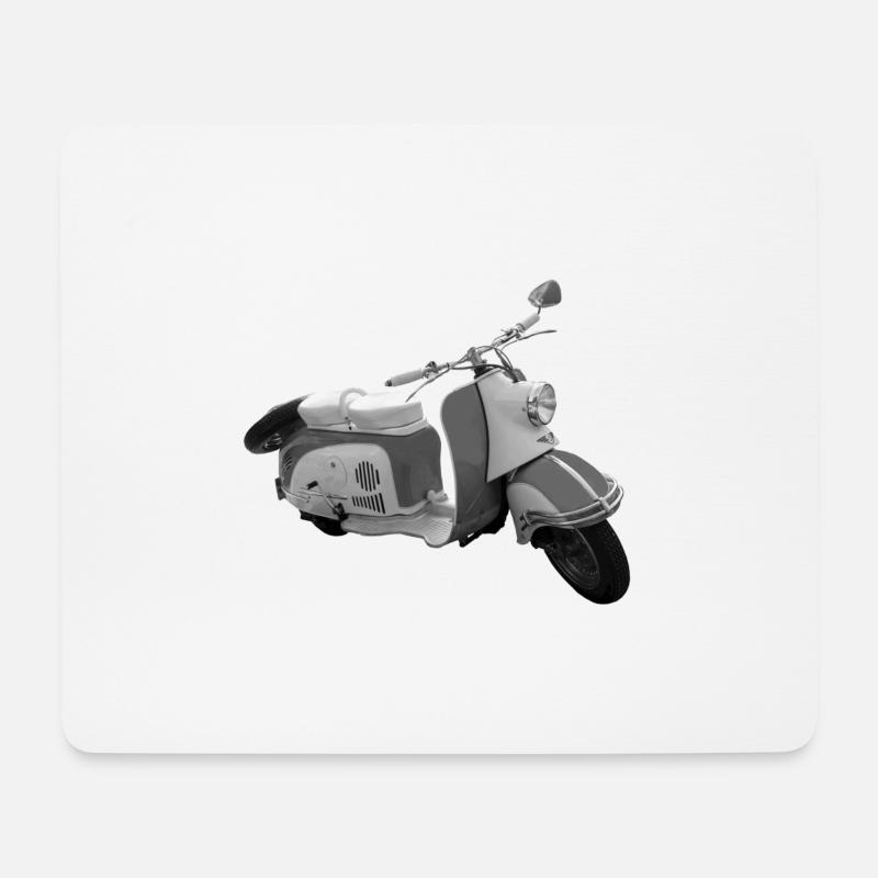 Berlin Motorroller SR59 DDR IWL Oldtimer - Mousepad (Querformat) - Weiß