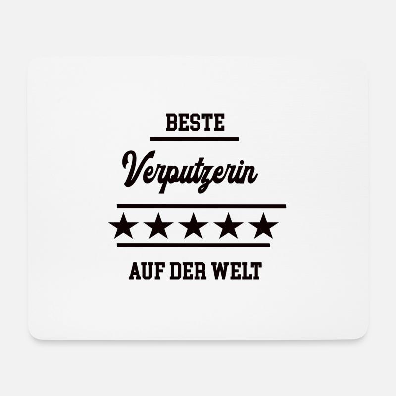 Verputzerin Stuckateurin Chefin Verputzer Frau - Mousepad (Querformat) - Weiß