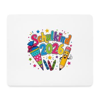 Schulkind 2026 - Mousepad (Querformat) - Weiß - Vorne