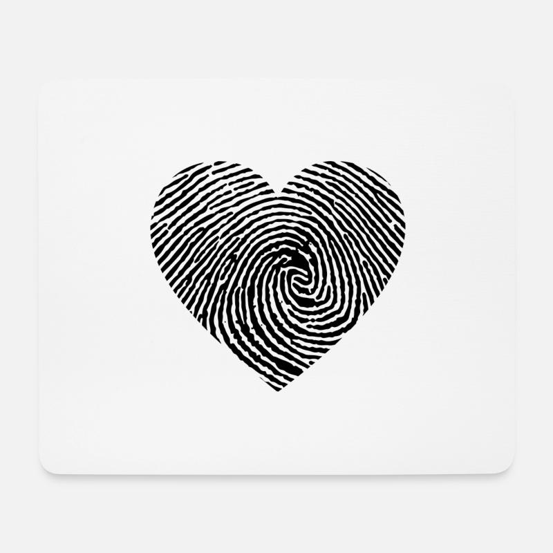 heart - Mousepad (Querformat) - Weiß