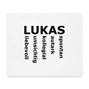 Lukas - Ein ganz spezielles Design nur für Lukas - Mousepad (Querformat) - Weiß - Vorne