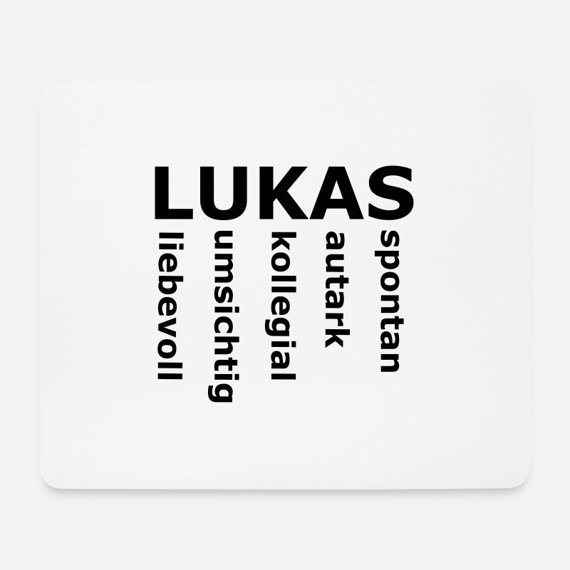 Lukas - Ein ganz spezielles Design nur für Lukas - Mousepad (Querformat) - Weiß