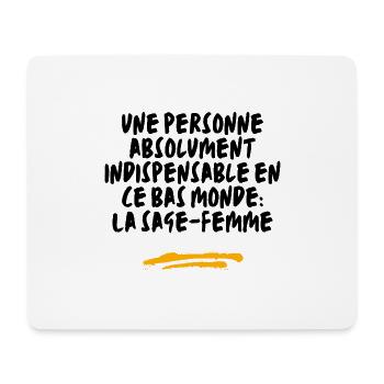 Sage-femme pensée interessante_noir-mamoway - Tapis de souris (format paysage) - blanc - Devant