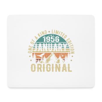 Geburtstagsgeschenk Januar 1956 - January 1956 - Mousepad (Querformat) - Weiß - Vorne