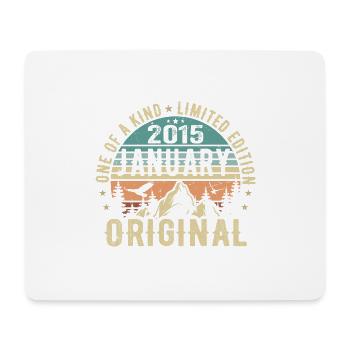 Geburtstagsgeschenk Januar 2015 - January 2015 - Mousepad (Querformat) - Weiß - Vorne